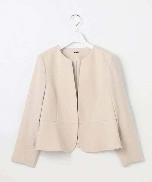 S size ONWARD(小さいサイズ) / エスサイズオンワード ノーカラージャケット | セレモニーダブルクロス クルーカラー ジャケット | 詳細7