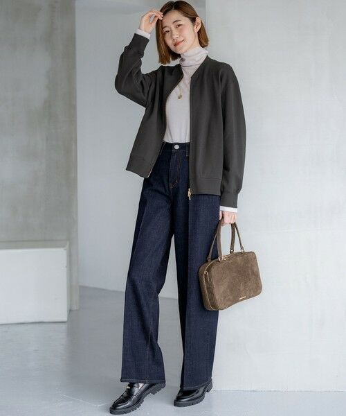 S size ONWARD(小さいサイズ) / エスサイズオンワード ブルゾン | 【WEB＆一部店舗限定】クリアコットンテリー ダブルジップ ブルゾン | 詳細4