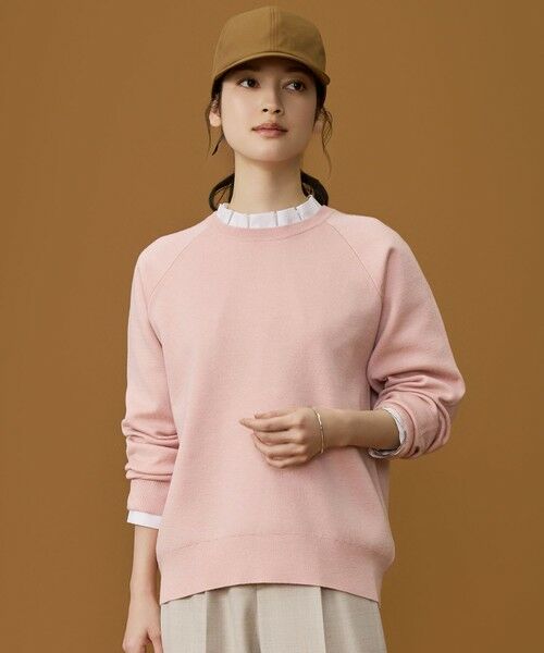 S size ONWARD(小さいサイズ) / エスサイズオンワード ニット・セーター | 【カタログ掲載】スムージーラグランスリーブ ニット（ライトピンク）