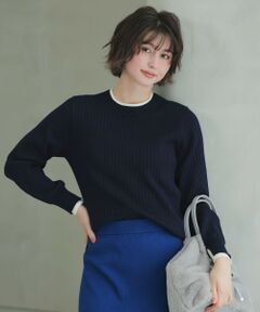 S size ONWARD(小さいサイズ) / エスサイズオンワード ニット・セーター | 【WEB・一部店舗限定】ダブルカラー ニット