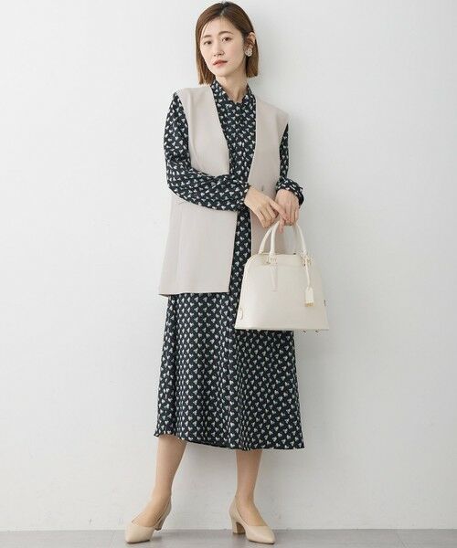 S size ONWARD(小さいサイズ) / エスサイズオンワード ロング・マキシ丈ワンピース | モダンアートプリント ワンピース | 詳細5