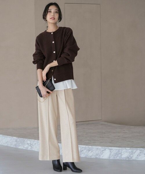 S size ONWARD(小さいサイズ) / エスサイズオンワード その他パンツ | センタープレスメランジ パンツ | 詳細12