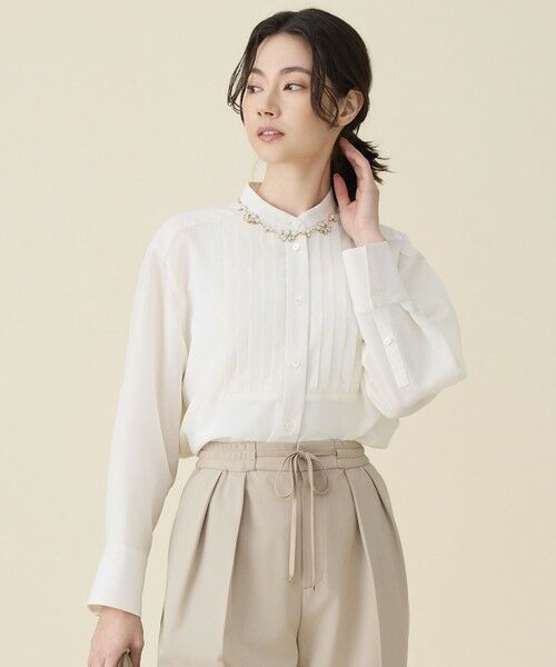 S size ONWARD(小さいサイズ) / エスサイズオンワード シャツ・ブラウス | シアー ブラウス（エクリュ）