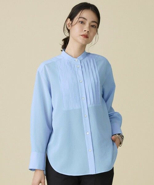 S size ONWARD(小さいサイズ) / エスサイズオンワード シャツ・ブラウス | シアー ブラウス（サックス）