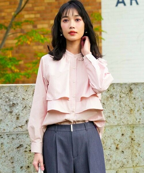 S size ONWARD(小さいサイズ) / エスサイズオンワード シャツ・ブラウス | ラッフルレイヤード ブラウス | 詳細3
