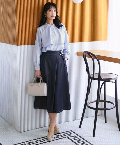 S size ONWARD(小さいサイズ) / エスサイズオンワード シャツ・ブラウス | ラッフルレイヤード ブラウス | 詳細7