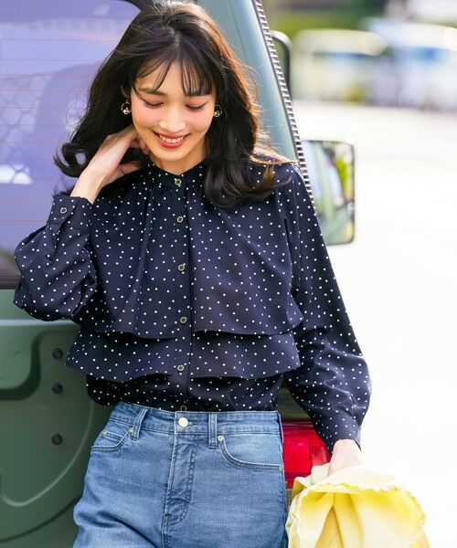 S size ONWARD(小さいサイズ) / エスサイズオンワード シャツ・ブラウス | ラッフルレイヤード ブラウス | 詳細13