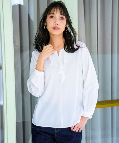 S size ONWARD(小さいサイズ) / エスサイズオンワード シャツ・ブラウス | フリル ブラウス（オフ）