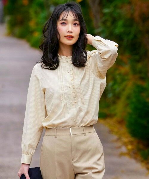 S size ONWARD(小さいサイズ) / エスサイズオンワード シャツ・ブラウス | フリルスタンド シャツ | 詳細4