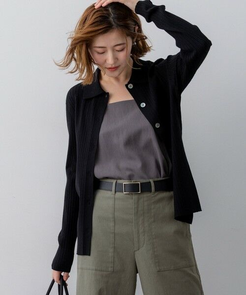 S size ONWARD(小さいサイズ) / エスサイズオンワード シャツ・ブラウス | ドレープツイル 2WAY キャミソール（グレー系）