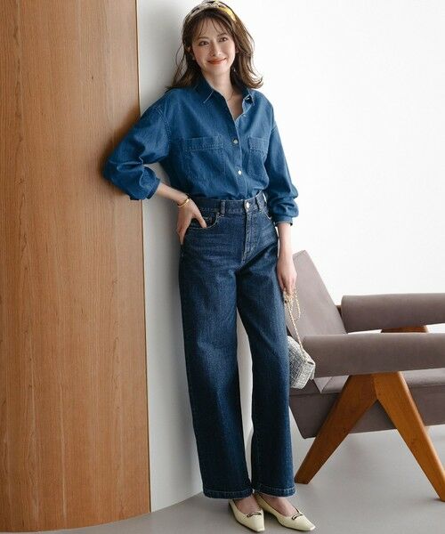 S size ONWARD(小さいサイズ) / エスサイズオンワード シャツ・ブラウス | ライトダンガリー デニムショートシャツ | 詳細20