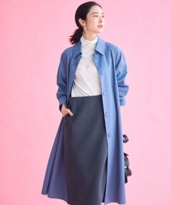 S size ONWARD(小さいサイズ) / エスサイズオンワード ステンカラーコート | コットンナイロンバルカラー コート