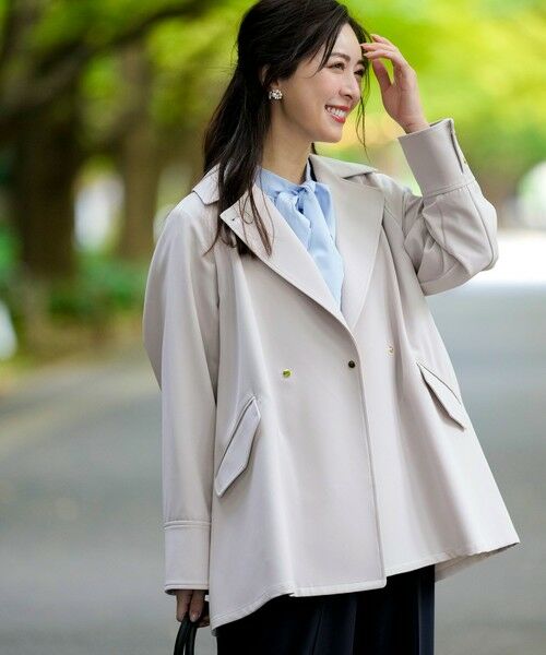 S size ONWARD(小さいサイズ) / エスサイズオンワード トレンチコート | 【2WAY】エレカジストレッチミドルトレンチ コート | 詳細2