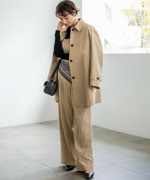 S size ONWARD(小さいサイズ) / エスサイズオンワード ステンカラーコート | エアータンブラー TCギャバジン ステンカラー コート | 詳細7