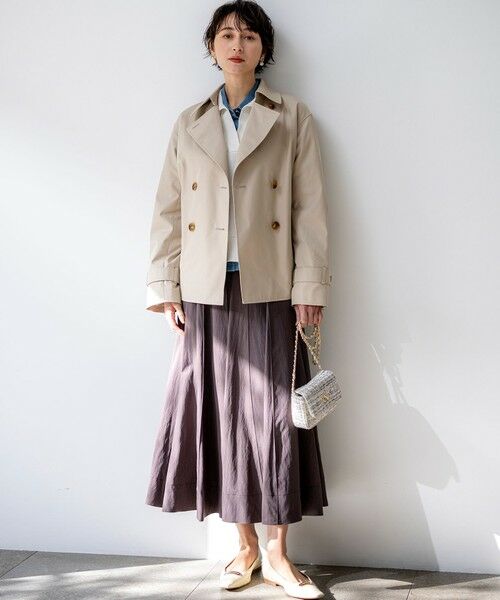 S size ONWARD(小さいサイズ) / エスサイズオンワード その他アウター | エアータンブラー TCギャバジン ハーフ コート | 詳細4