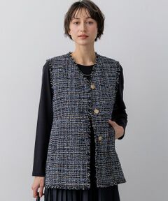 S size ONWARD(小さいサイズ) / エスサイズオンワード その他アウター | GIOLICAツイード フォルム ジレ