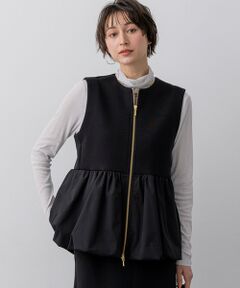 S size ONWARD(小さいサイズ) / エスサイズオンワード その他アウター | コットンダンボール ペプラム ジレ アウター