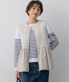 S size ONWARD(小さいサイズ) / エスサイズオンワード その他アウター | コットンダンボール ペプラム ジレ アウター