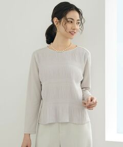 S size ONWARD(小さいサイズ) / エスサイズオンワード シャツ・ブラウス | プリーツコンビジャージ ブラウス