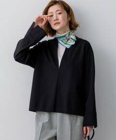 S size ONWARD(小さいサイズ) / エスサイズオンワード カットソー | コンパクトツイル Vネック カットソー