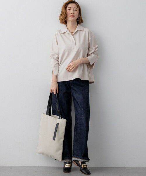 S size ONWARD(小さいサイズ) / エスサイズオンワード カットソー | コンパクトツイル スキッパー カットソー | 詳細3