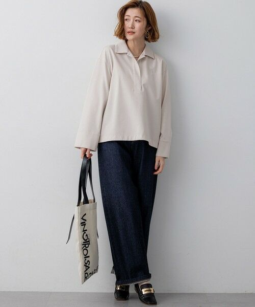 S size ONWARD(小さいサイズ) / エスサイズオンワード カットソー | コンパクトツイル スキッパー カットソー | 詳細4