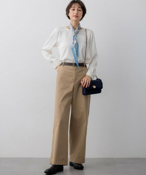 S size ONWARD(小さいサイズ) / エスサイズオンワード シャツ・ブラウス | カフスボタン サテンTEEブラウス | 詳細3