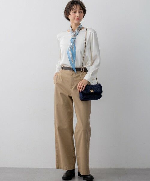 S size ONWARD(小さいサイズ) / エスサイズオンワード シャツ・ブラウス | カフスボタン サテンTEEブラウス | 詳細4