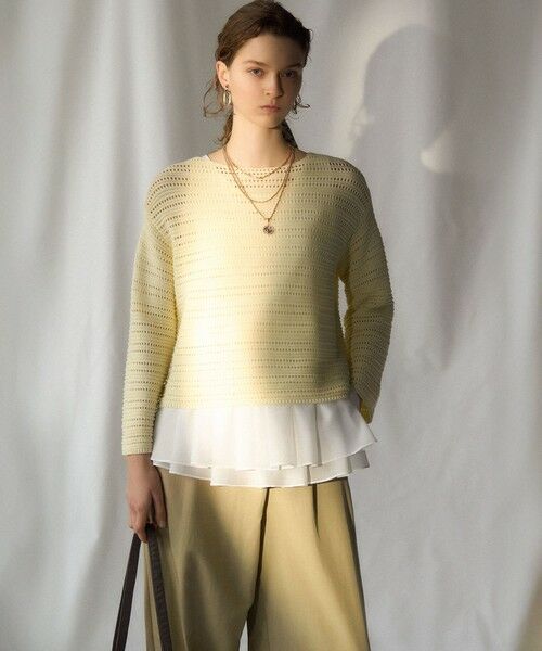 S size ONWARD(小さいサイズ) / エスサイズオンワード タンクトップ | ナチュラルコットンベア シアーペプラム タンクトップ | 詳細1