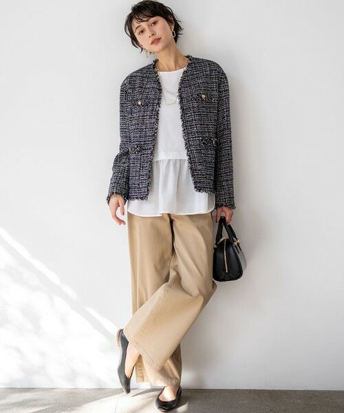 S size ONWARD(小さいサイズ) / エスサイズオンワード カットソー | ナチュラルコットンベア シアードッキング カットソー | 詳細2