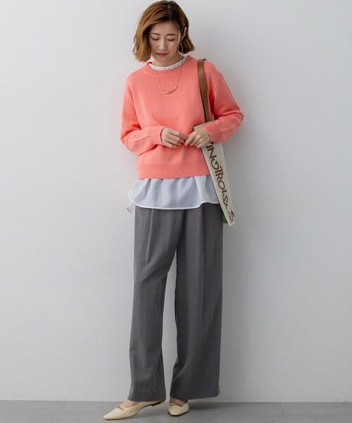 S size ONWARD(小さいサイズ) / エスサイズオンワード カットソー | ナチュラルコットンベア シアードッキング カットソー | 詳細6