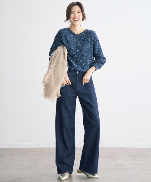 S size ONWARD(小さいサイズ) / エスサイズオンワード ニット・セーター | 【1枚で華やぐ】ラメノットスパングル ニット | 詳細1