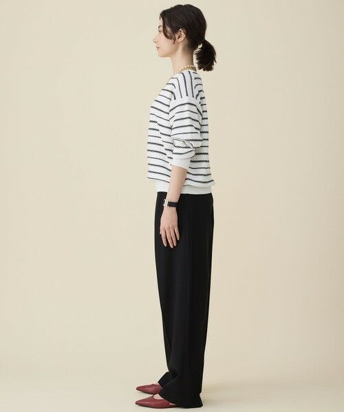 S size ONWARD(小さいサイズ) / エスサイズオンワード ニット・セーター | コットンポリミドルゲージボーダー ニット | 詳細2