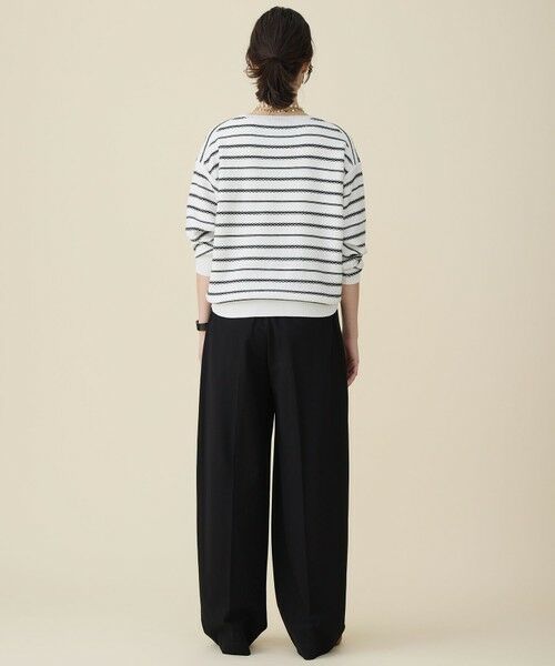 S size ONWARD(小さいサイズ) / エスサイズオンワード ニット・セーター | コットンポリミドルゲージボーダー ニット | 詳細3