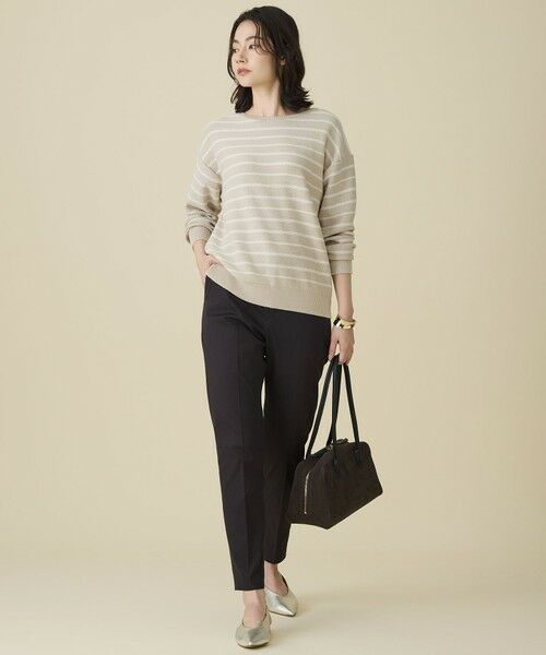 S size ONWARD(小さいサイズ) / エスサイズオンワード ニット・セーター | コットンポリミドルゲージボーダー ニット | 詳細6