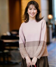 S size ONWARD(小さいサイズ) / エスサイズオンワード ニット・セーター | フェザーブロッキング ニット