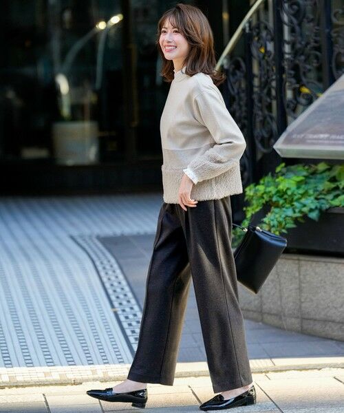 S size ONWARD(小さいサイズ) / エスサイズオンワード ニット・セーター | フェザーブロッキング ニット | 詳細1