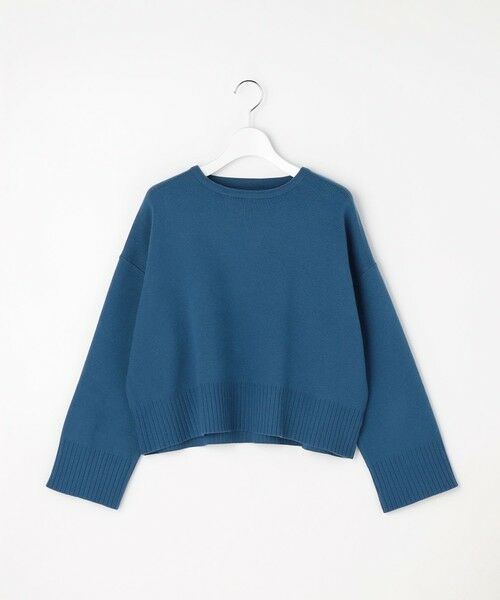 S size ONWARD(小さいサイズ) / エスサイズオンワード ニット・セーター | リブポイント ニット（ダルブルー）