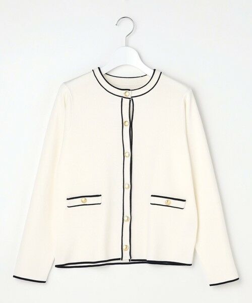 S size ONWARD(小さいサイズ) / エスサイズオンワード カーディガン・ボレロ | 【花粉リリース】ラインポイント カーディガン | 詳細4
