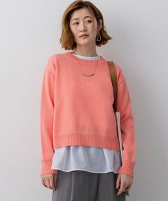 S size ONWARD(小さいサイズ) / エスサイズオンワード ニット・セーター | 【一部先行予約】コットンギマ クルーネック ニット