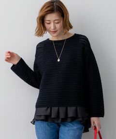 S size ONWARD(小さいサイズ) / エスサイズオンワード ニット・セーター | コットンギマ ボートネック ニット