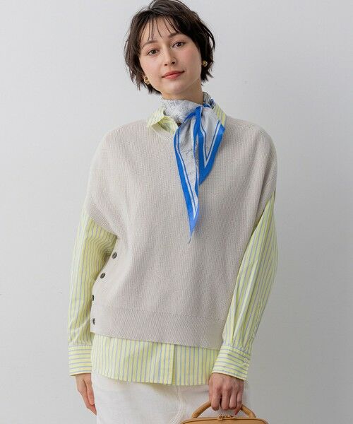 S size ONWARD(小さいサイズ) / エスサイズオンワード ベスト | コットンギマ ニットベスト（ベージュ系）
