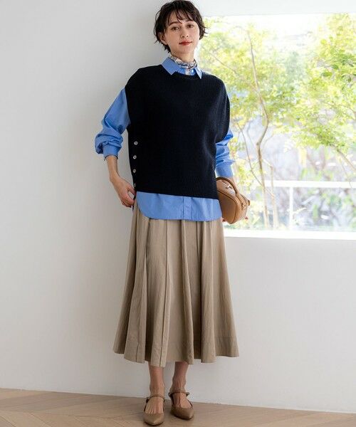 S size ONWARD(小さいサイズ) / エスサイズオンワード ベスト | コットンギマ ニットベスト | 詳細14