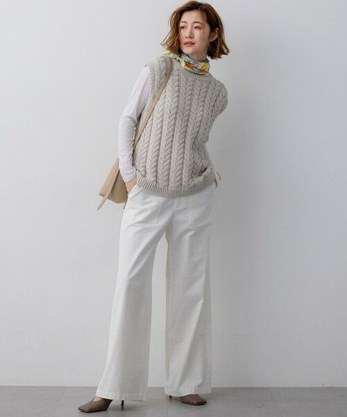 S size ONWARD(小さいサイズ) / エスサイズオンワード ベスト | ケーブル ニットベスト | 詳細2