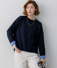 S size ONWARD(小さいサイズ) / エスサイズオンワード ニット・セーター | バイカラーダブルフェイス ニット