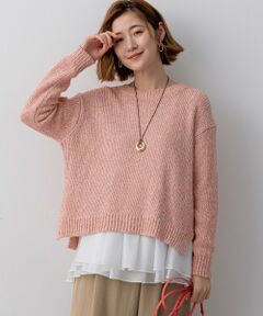 S size ONWARD(小さいサイズ) / エスサイズオンワード ニット・セーター | コットンコードミックス クロップド ニット