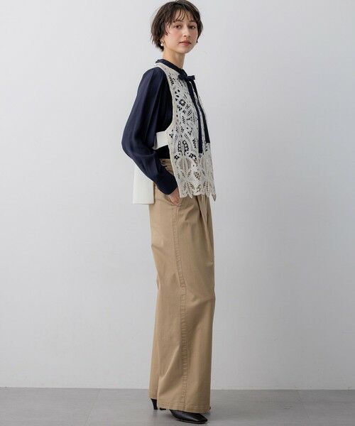 S size ONWARD(小さいサイズ) / エスサイズオンワード ベスト | エンブロイダリーレース ニットベスト | 詳細3