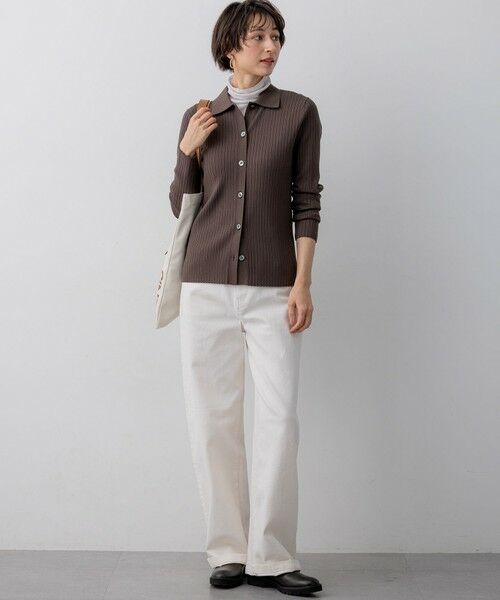 S size ONWARD(小さいサイズ) / エスサイズオンワード ニット・セーター | ワイドリブ ポロニット カーディガン | 詳細12