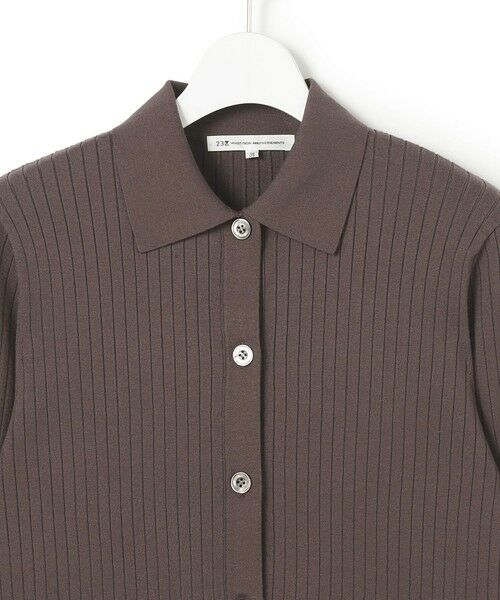 S size ONWARD(小さいサイズ) / エスサイズオンワード ニット・セーター | ワイドリブ ポロニット カーディガン | 詳細15