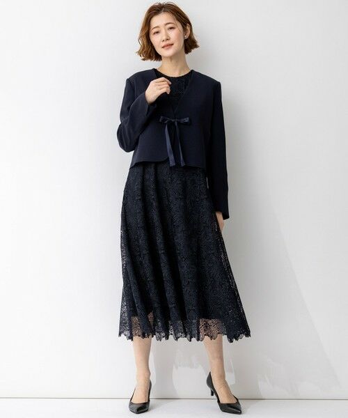 S size ONWARD(小さいサイズ) / エスサイズオンワード ドレス | 【APPLAUDIR】Brocheリボンブーケレース ドレス | 詳細2